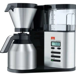 Bestpreis ✔️ Melitta Aroma Elegance Therm Deluxe Schwarz-Edelstahl Filter-Kaffeemaschine 🔔
