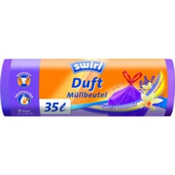 Brandneu ✔️ Melitta Swirl Duft Müllbeutel Vanille Lavendel 30 Liter 9 Beutel 7er Pack 😉