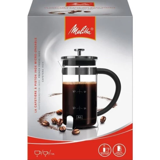 Bester Verkauf ⭐ MELITTA Premium Kolbenkaffeemaschine Aus Glas Und Edelstahl 8 Tassen ⌛ 3 Bester Verkauf ⭐ MELITTA Premium Kolbenkaffeemaschine Aus Glas Und Edelstahl 8 Tassen ⌛ - Image 3
