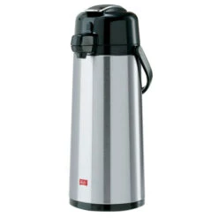 Rabatt 🔔 Melitta Pump Isolierkanne 2,2 Liter Silber / Schwarz 😉