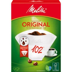 Beste Bewertungen von 😉 Melitta Original Kaffeefilter Filtertüten Größe 102 Weiß 80 Stück ⭐