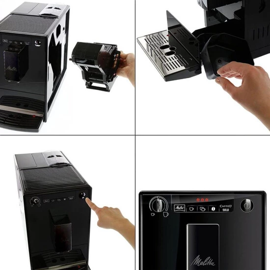 Auslauf 🧨 Melitta Caffeo Solo E 950-222 Kaffeevollautomat (Exzellenter Kaffee-Genuss Dank Vorbrhfunktion Und Herausnehmbarer Brhgruppe) Pure Black 🌟 3 Auslauf 🧨 Melitta Caffeo Solo E 950-222 Kaffeevollautomat (Exzellenter Kaffee-Genuss Dank Vorbrhfunktion Und Herausnehmbarer Brhgruppe) Pure Black 🌟 - Image 3