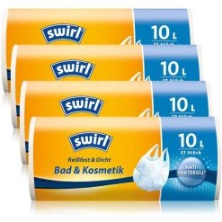 Budget 👏 Melitta Swirl Müllbeutel Mit Tragegriff Antibakteriell 37 Beutel 4er Pack ⭐