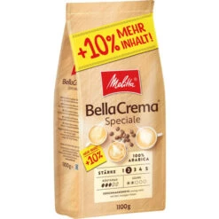 Coupon ⌛ MELITTA Ganze Kaffeebohnen BellaCrema Speciale 1100g Milder Geschmack Stärke 2 😉