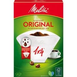 Großhandel 🎁 Melitta Original Kaffeefilter Filtertüten 1x4 In Weiß 80 Stück 💯