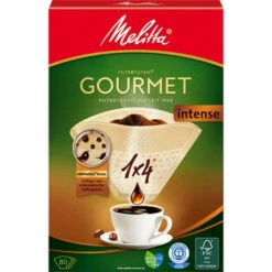 Besorgen ✨ Melitta Gourmet Intense Kaffeefilter Filtertüten 1x4 Braun 80 Stück 👏