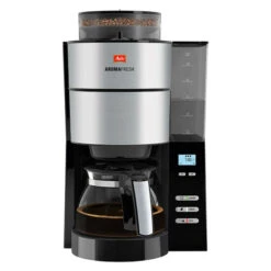 Am billigsten 🎉 Melitta Aromafresh 1021-01 Filterkaffeemaschine, Freistehendes Gerät, 1000 Watt, 1,3 L FÃ1/4llmenge, Glaskanne, 10 Tassen, Zeitschaltuhr, Aromawahl, Integriertes Mahlwerk 💯