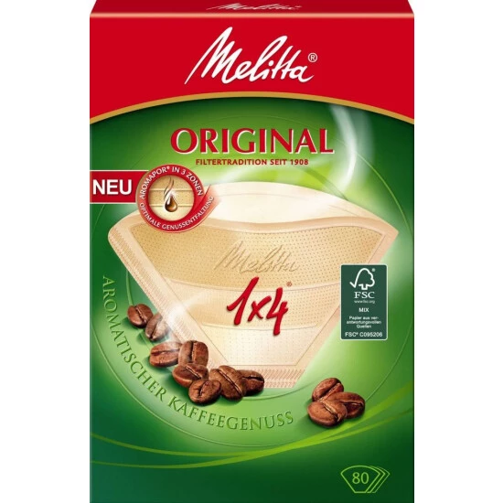 Neu 😉 Melitta Kaffeefiltertüte Typ 1x4 206810 Naturbraun 80 St./Pack. 🧨 1 Neu 😉 Melitta Kaffeefiltertüte Typ 1x4 206810 Naturbraun 80 St./Pack. 🧨